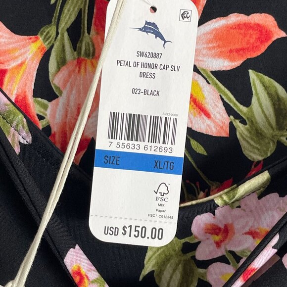 NEW Tommy Bahama Womens XL Petal Of Honor Dress Floral UPF 30 Wrinkle Resistant - Picture 7 of 16